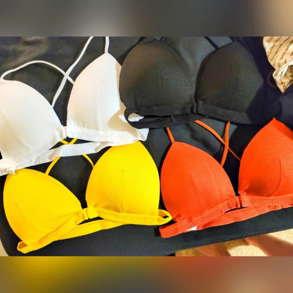 4-Pk NWT Criss-Cross Back Front-Closure Bras